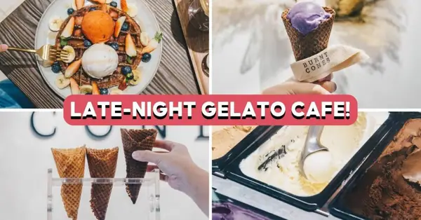 Burnt Cones Review: Clementi Cafe Open Till 12am With Yam Gelato And Waffles