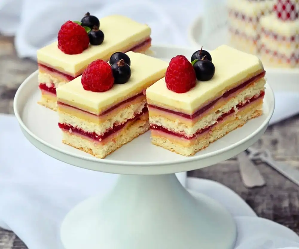 Vanilla Raspberry Bavarian Cake