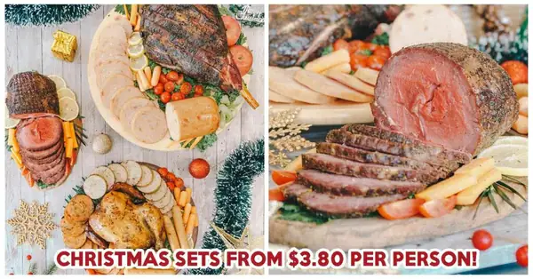 FairPrice Has A Halal Christmas Set With Lemon Butter Chicken And Cranberry Cheese Sausage And >40 Deli Items