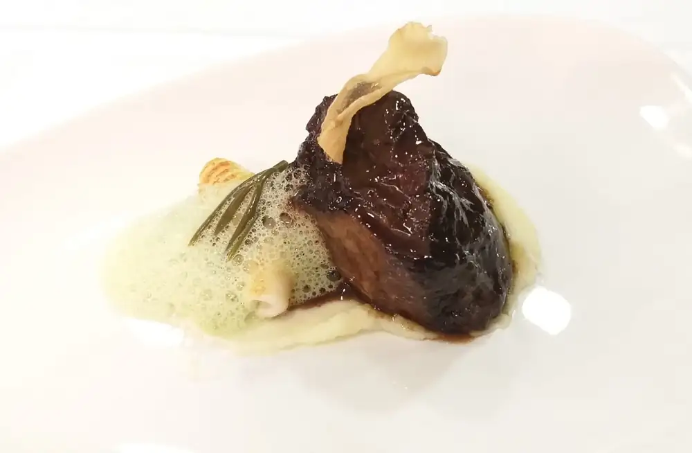 Veal stew with parsnip, sea fennel and sea cucumber