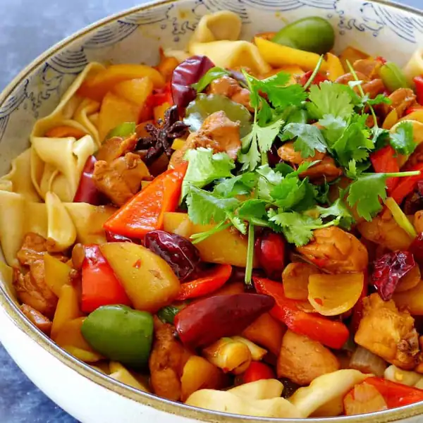 Big Plate Chicken with Belt Noodles (大盘鸡)