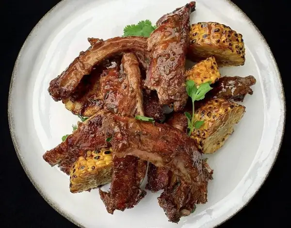 Fall-off-the-Bone Pork Spare Ribs with Juicy Corn and Cilantro