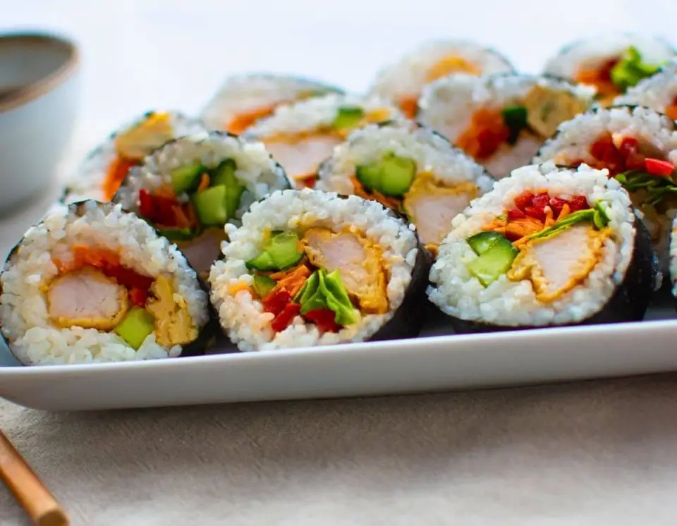 Chicken Kimbap with Veggies