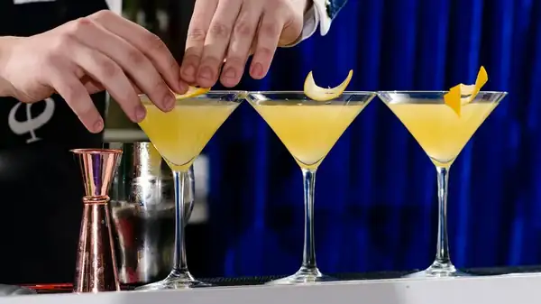 Preparing cocktails in batches makes the host's job easier at a party.