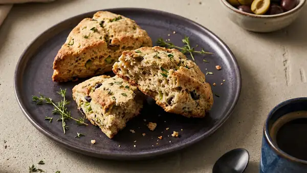 Mediterranean olive scones with fresh herbs
