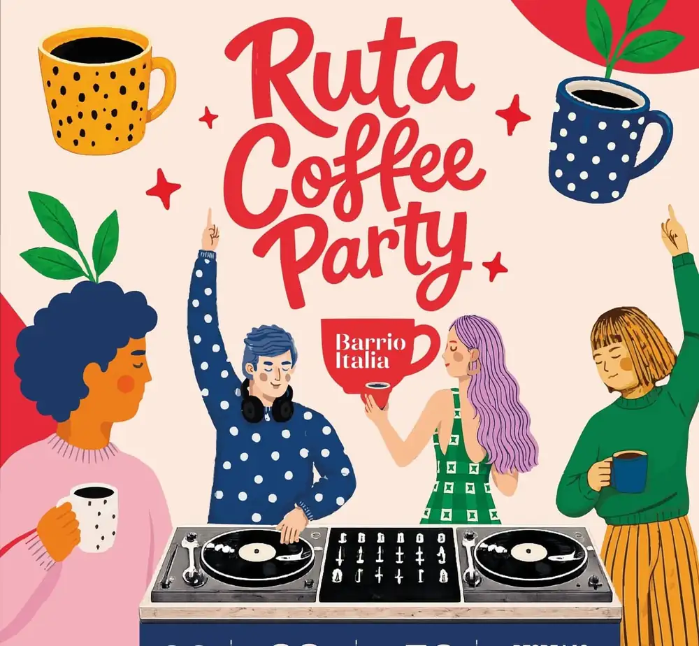 Coffee Party Route active in Barrio Italia with coffee and music