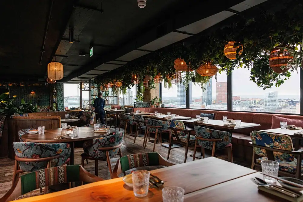 Inside the new rooftop bar and restaurant with Southeast Asian cooking and breathtaking views of Manchester
