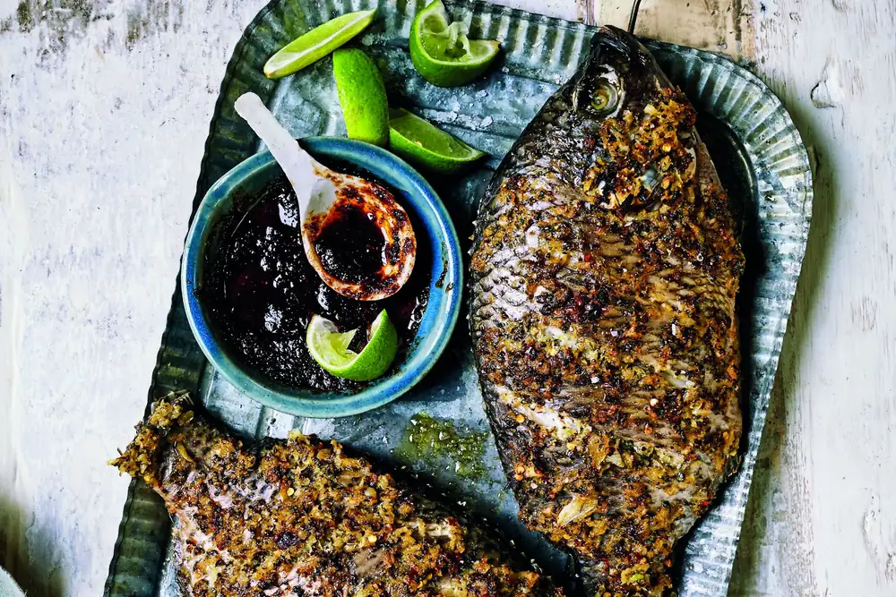 Whole Grilled Tilapia by Zoe Adjonyoh