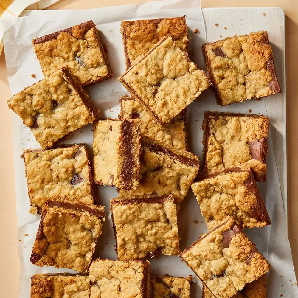 Barras de avena con chocolate y naranja