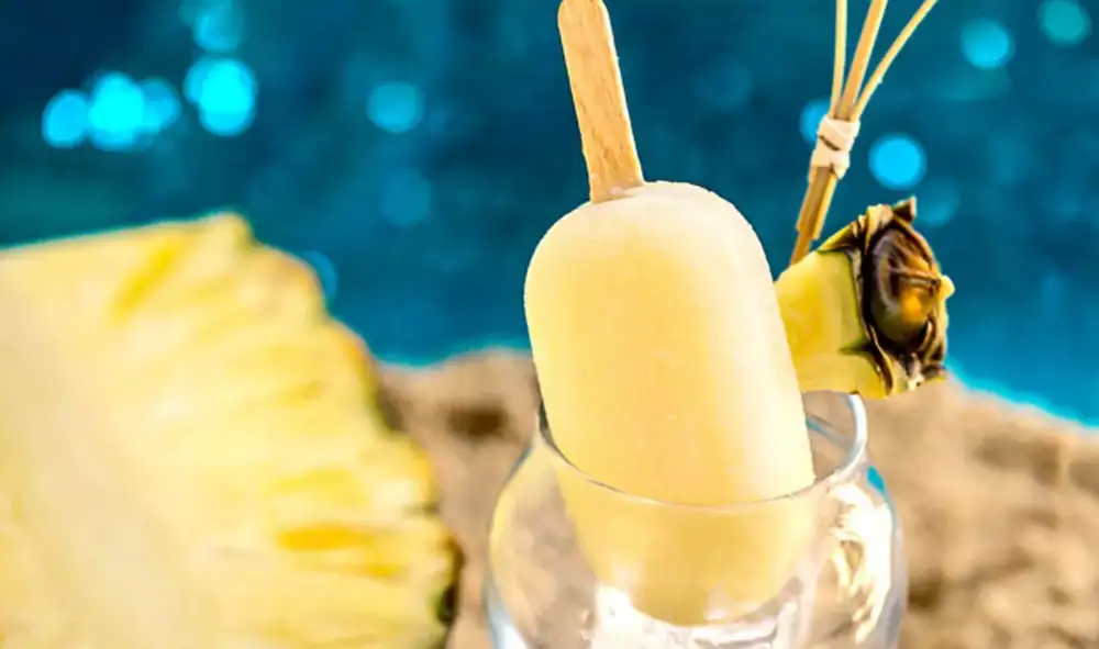Tropical Piña Colada Popsicles