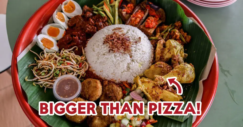Enak review: Gigantic Nasi Ambeng El tamaño de una pizza XL