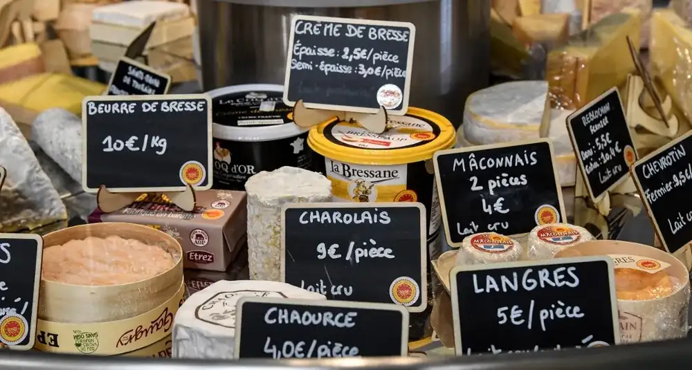 What does the AOP/AOC label on French food and wine mean