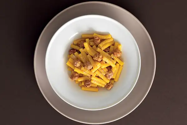 Maccheroni With Sausage and Saffron