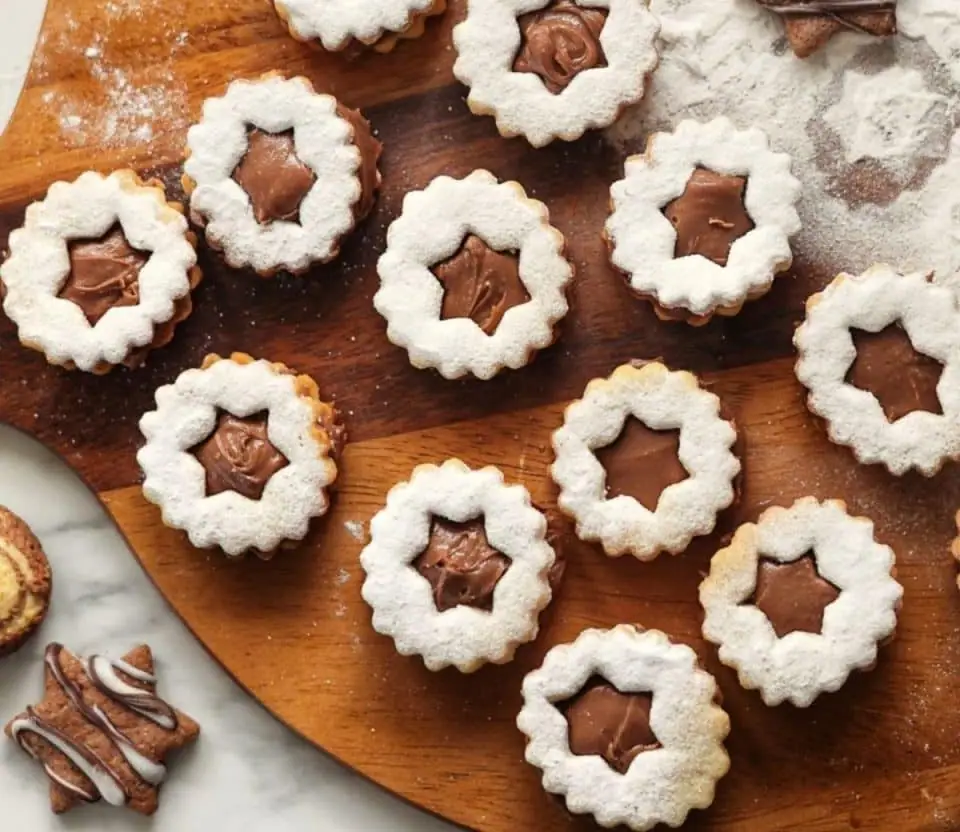 Galletas Linzer de chocolate