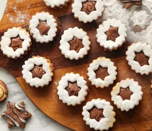 Chocolate Linzer Cookies
