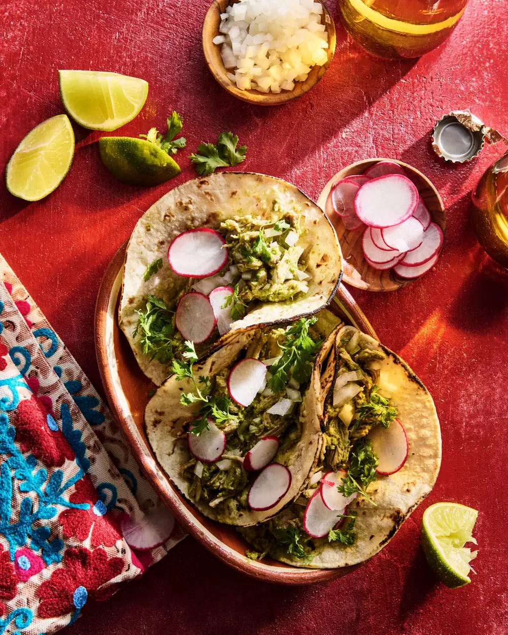 Receta de tacos de mole verde de cerdo