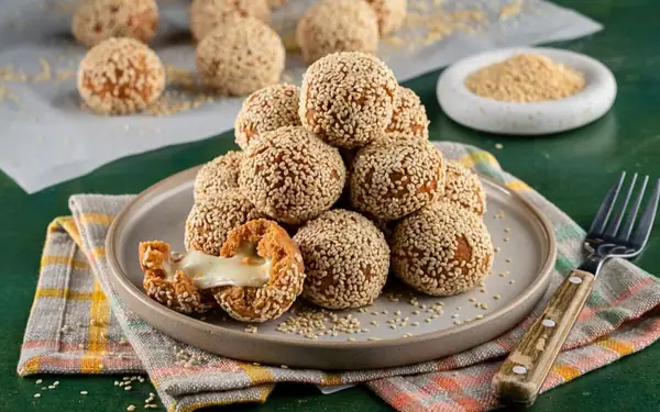Croquetas de lentejas rojas y mozzarella
