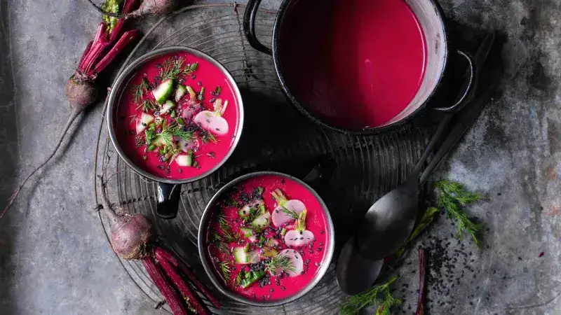 Spring beetroot gazpacho