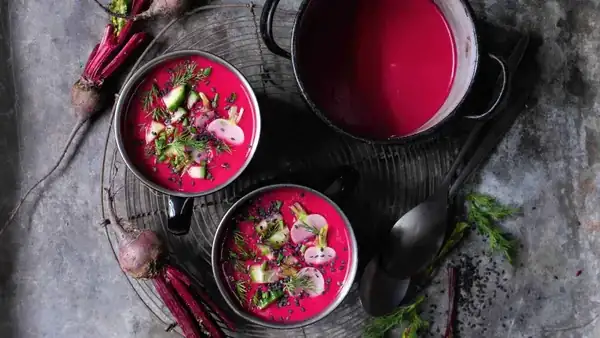 Spring beetroot gazpacho