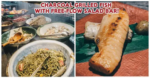 Reseña de Charcoal-Grill & Salad Bar Keisuke: Pescado a la parrilla y ensalada ilimitada en Paya Lebar