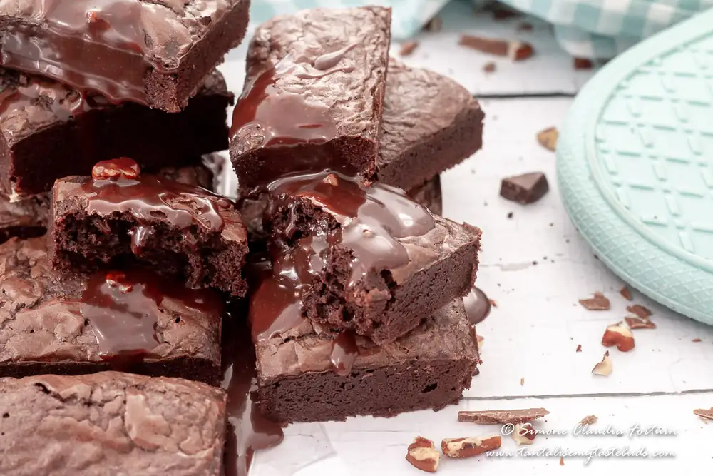 Sinfully Moist Lindt Brownies With Nutella Sauce
