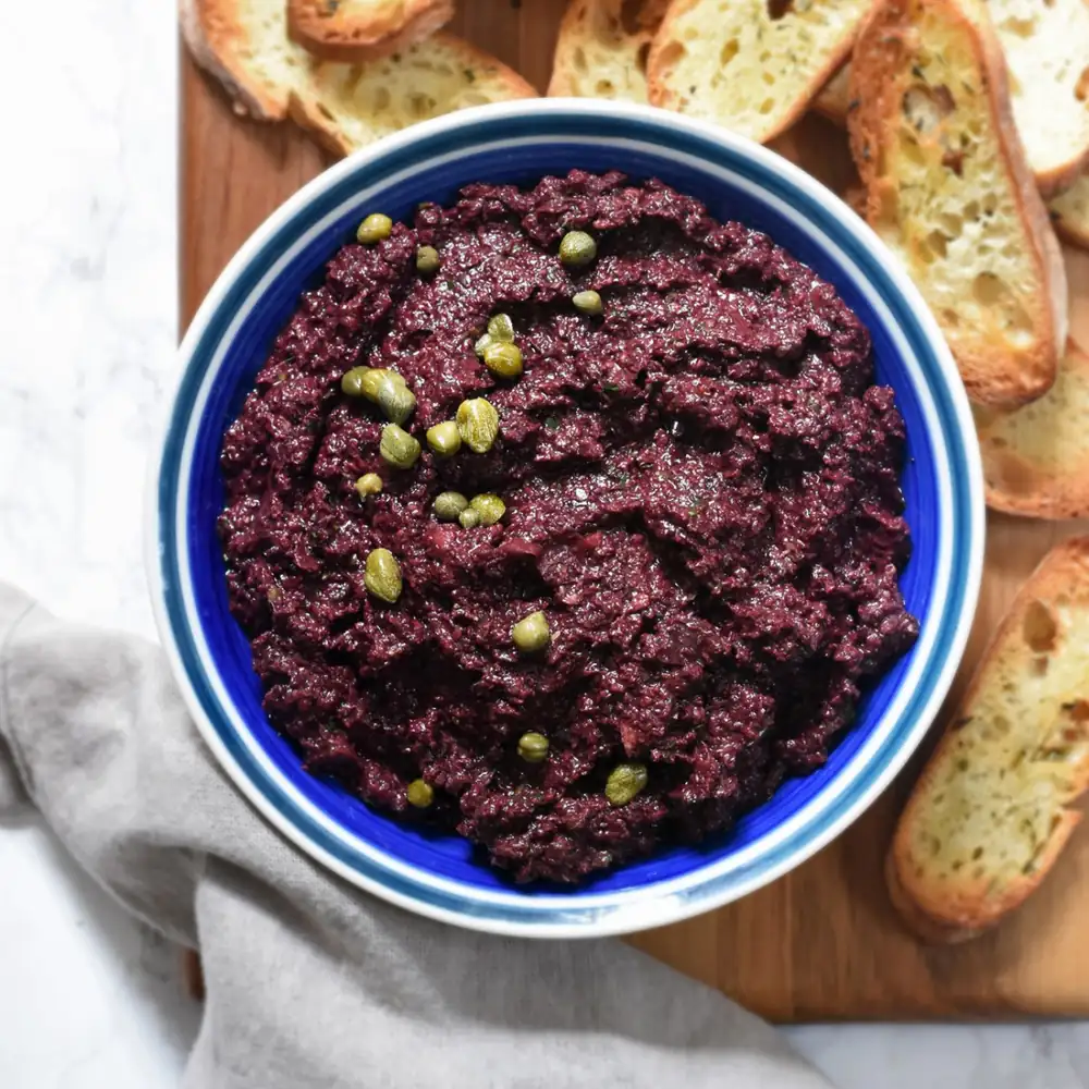 Black Olive Tapenade and Crostini