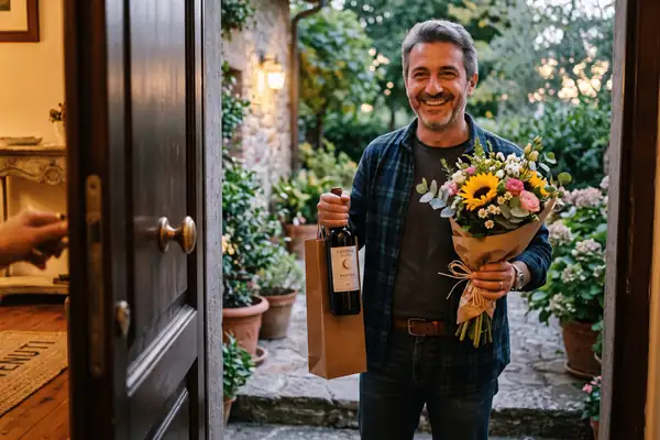Giving wine as a gift generates more anxiety than giving flowers, even though both gestures convey the same message.