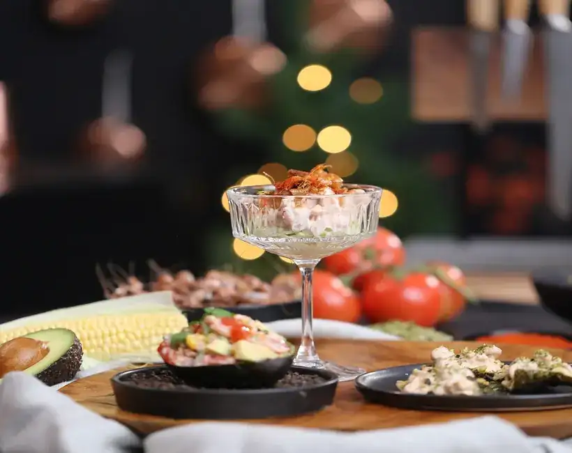 Shrimp cocktail with miso cocktail sauce