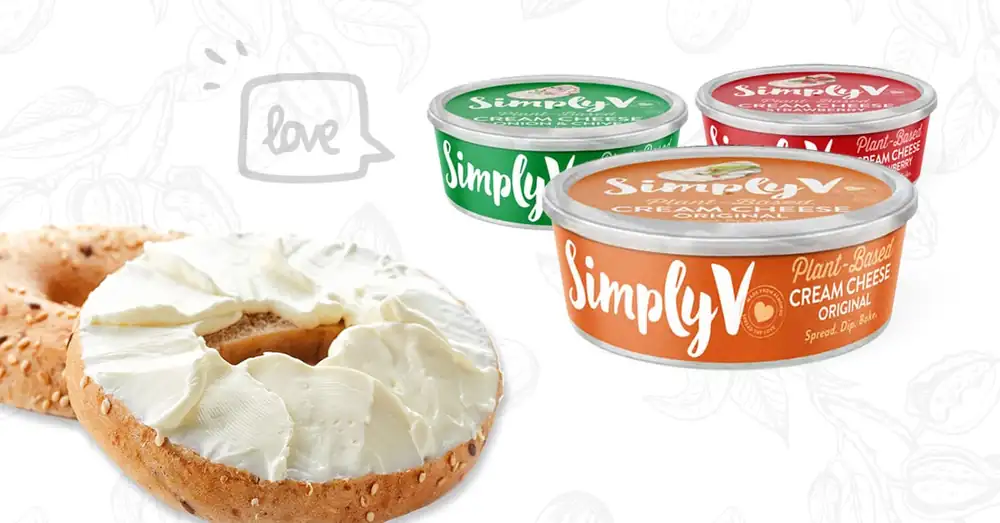 Europe’s SimplyV Launching First Plant-Based Cream Cheese Bar in US