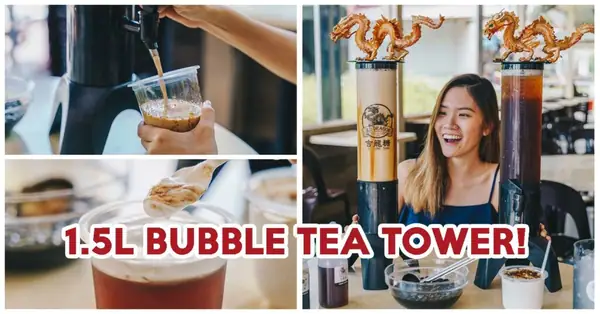 JLD Dragon Has A 1.5L Bubble Tea Tower From $10.80 That Feeds Five BBT Lovers