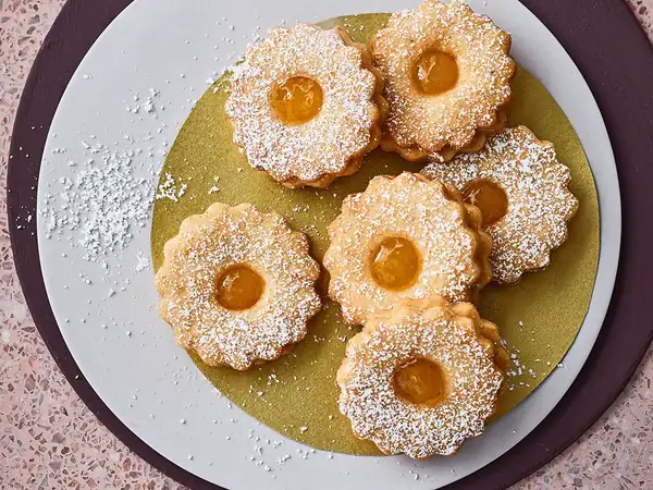 Spiced Linzer cookies