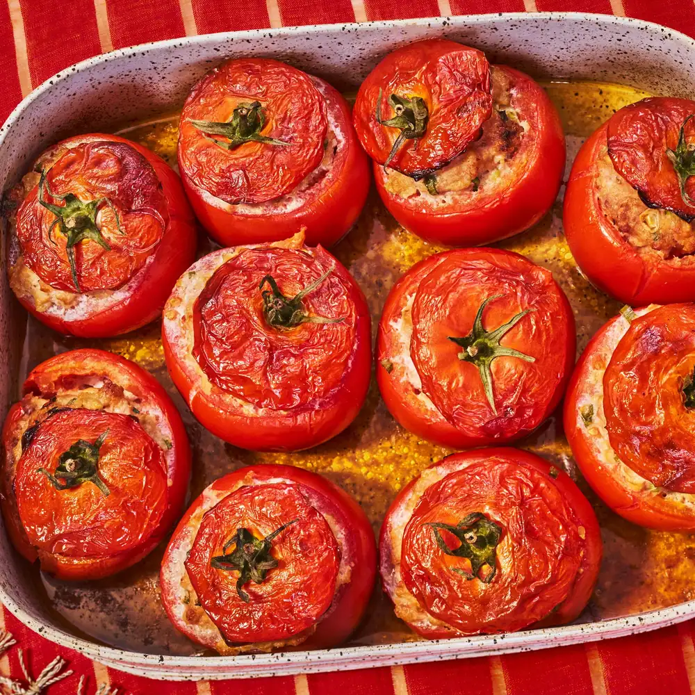 Gingery Pork Stuffed Tomatoes