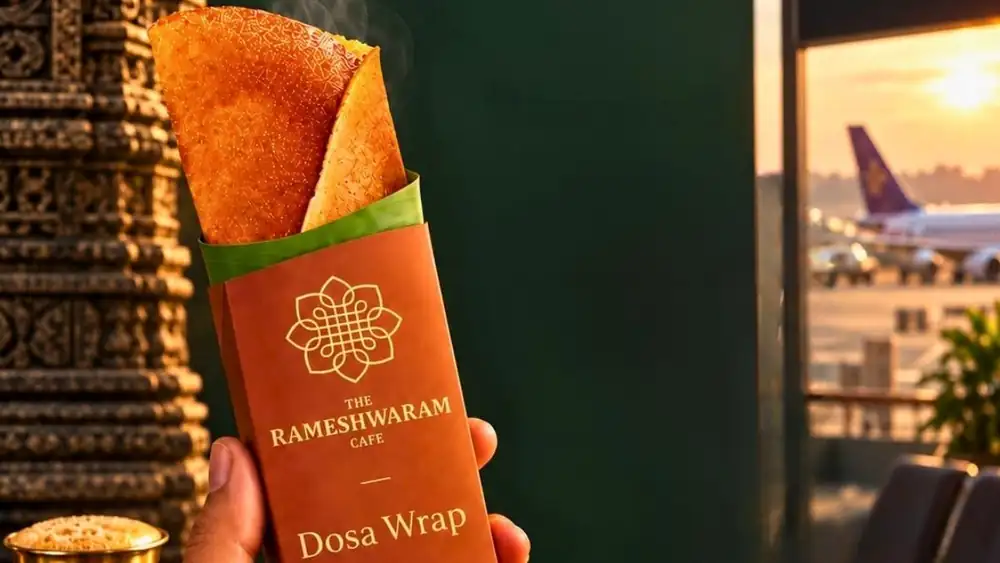 ¿Tienes prisa en el aeropuerto de Bengaluru? El Rameshwaram Cafe ahora ofrece wraps de dosa recién hechos para los viajeros