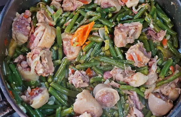 Salted Pigtails and String Beans in Coconut Milk