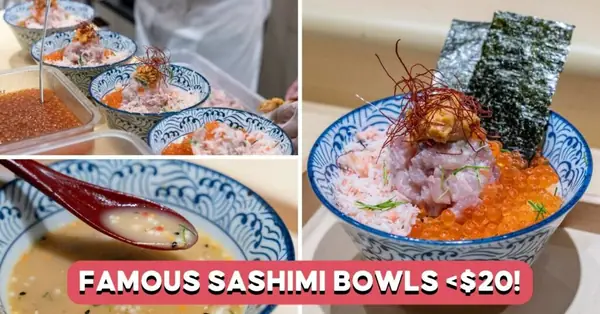 Puedes encontrar el famoso kaisendon de mariscos de Tsujihan, con su larga cola, en este restaurante de Tanjong Pagar