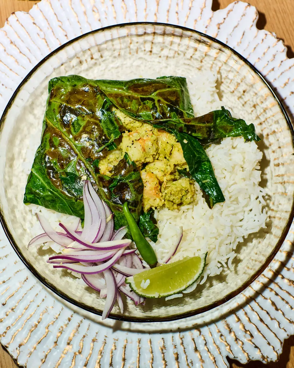 Receta de paturi de camarones con berza