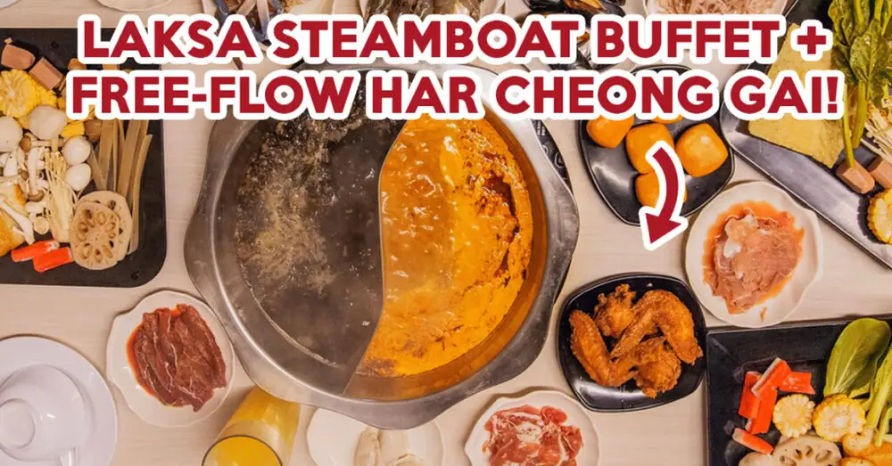 Reseña de King's Laksa Steamboat: Buffet de Laksa Steamboat con alitas de pollo fritas ilimitadas