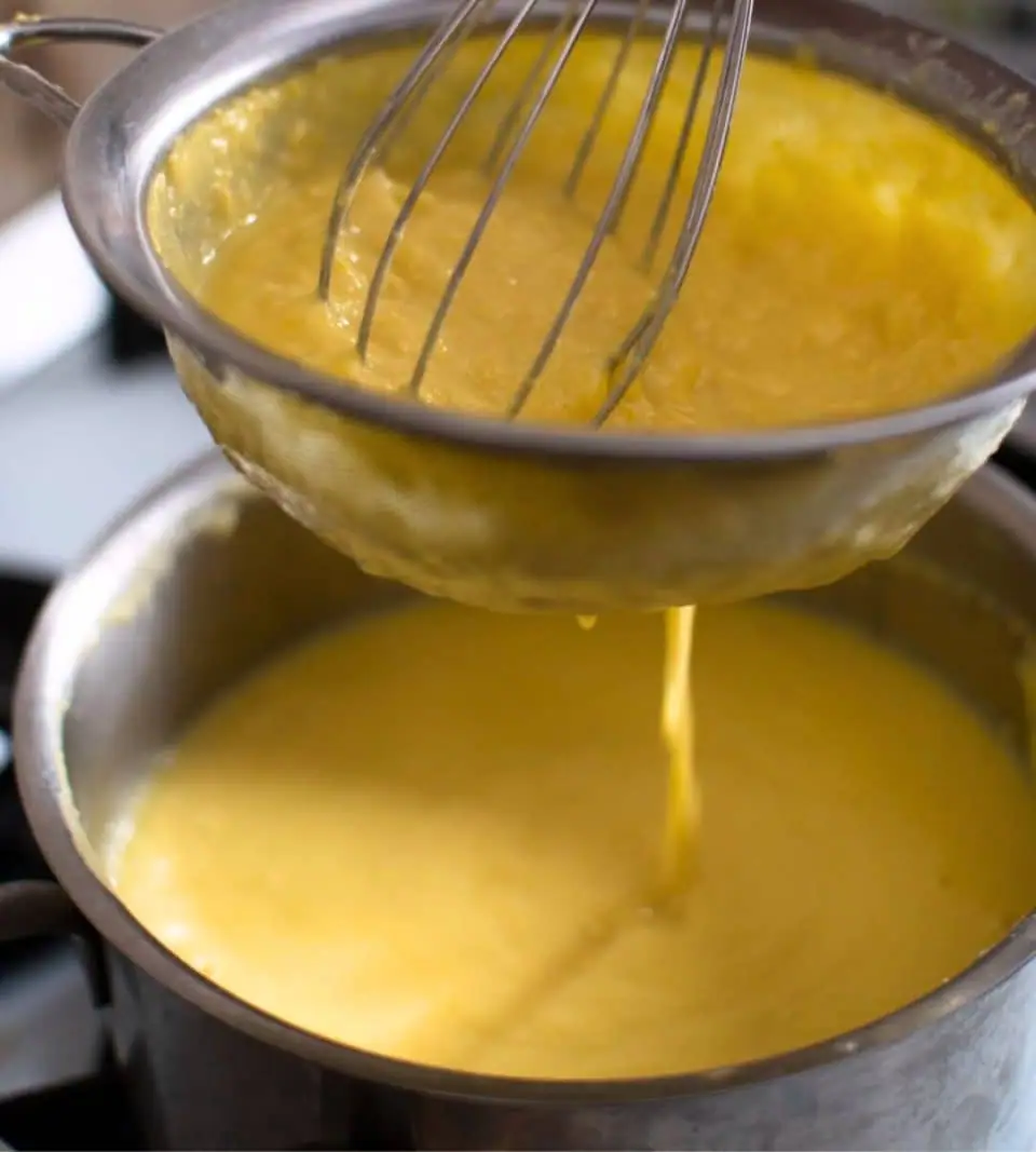 Creamy Corn Soup with Lime, Chili and Baked Tortilla