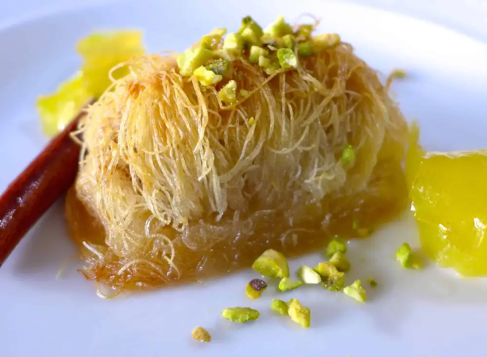 Kataifi Dough Pie with Cheese and Bechamel sauce