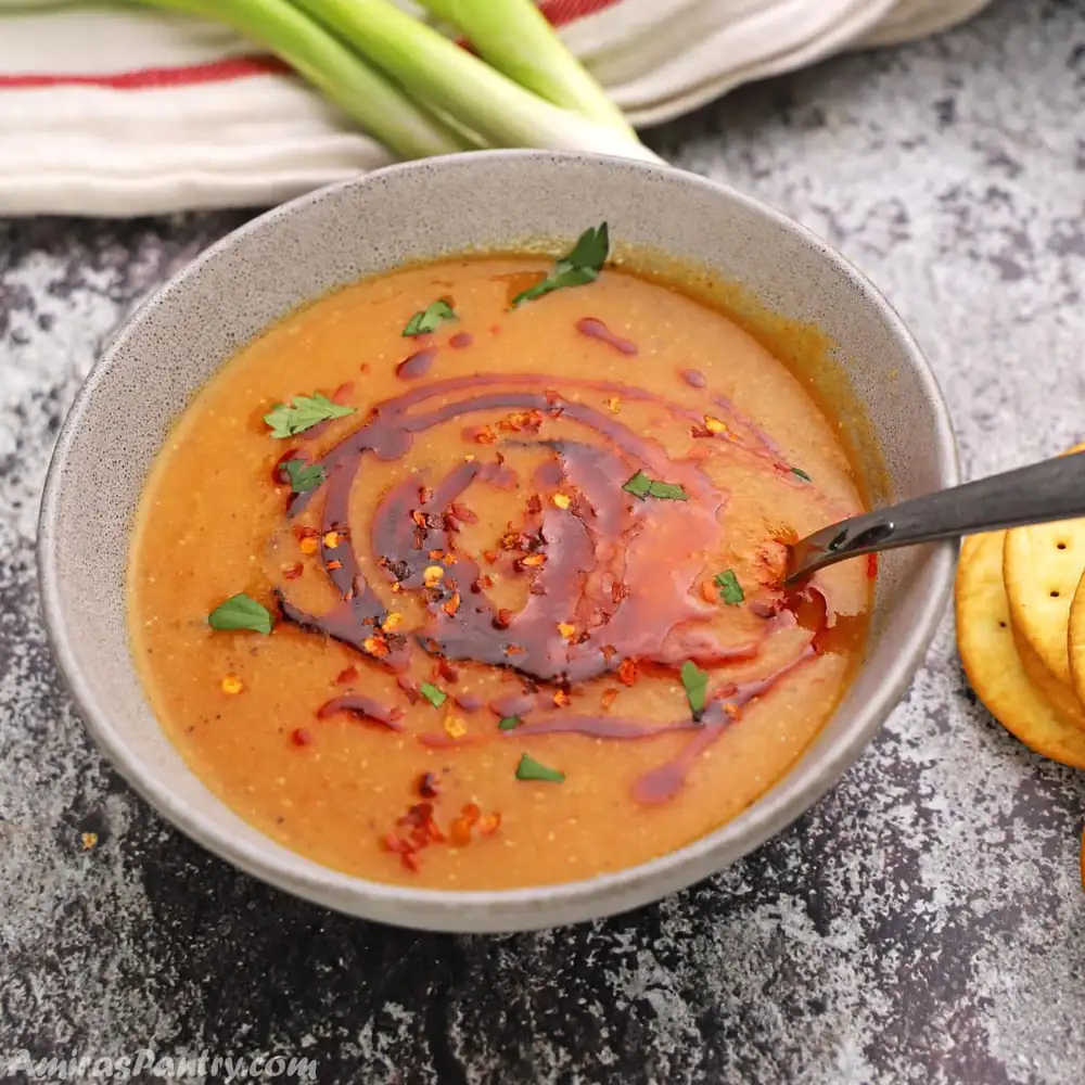 Easy, 30 minute Red Lentil Soup, With Video