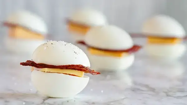 Turn Your Deviled Eggs Into Mini Sandwich Buns For An Unforgettable Appetizer