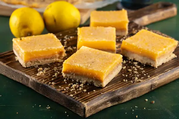 Lemon Bars with a Buttery Walnut Crust