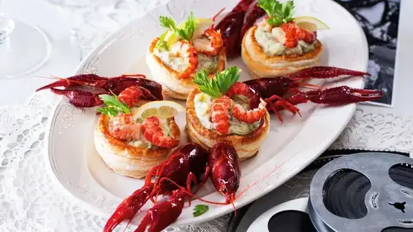 Patés with crayfish and remoulade
