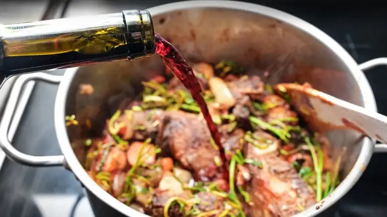 Why You Shouldn't Use Cooking Wine And Just Opt For The Real Deal