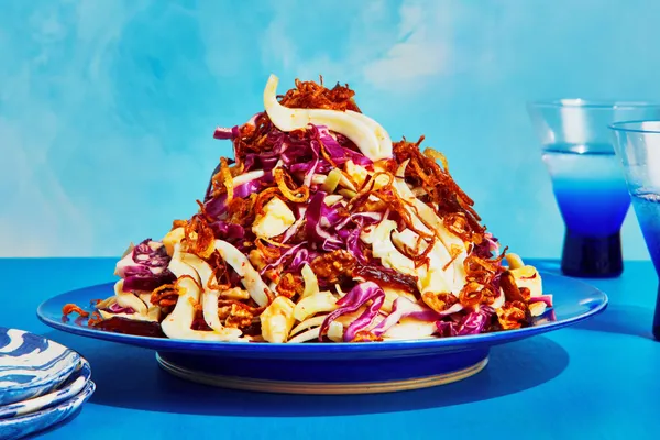 Crunchy Veg Salad With Dates and Fried Shallots